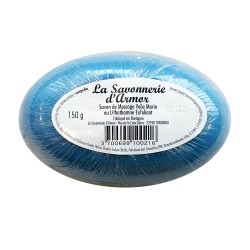 Savon de massage bleu, Lithothamne exfoliant 150g