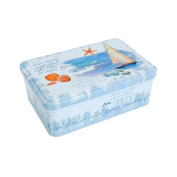 Palets Nature - Boîte métal décor coquillage