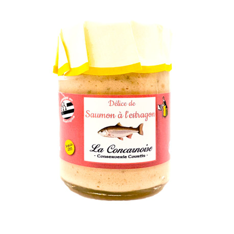 Verrine de délice de saumon à l'estragon