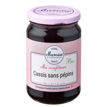 Confiture de cassis sans pépins bio 350g - Muroise & Compagn