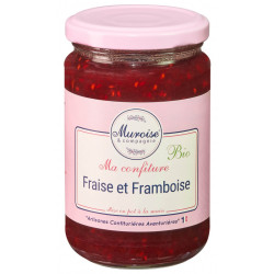 Confiture de fraise et framboise bio 350g - Muroise & Compa