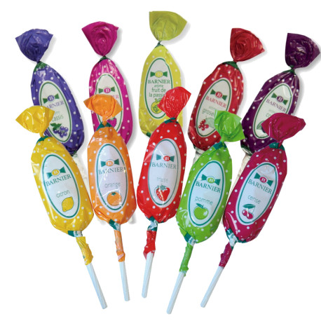 Sachet de 10 sucettes aux fruits