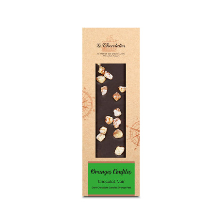 Tablette Chocolat Noir Oranges Confites 90g