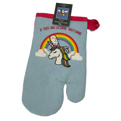 Gant bleu licorne 14cm 28 cm