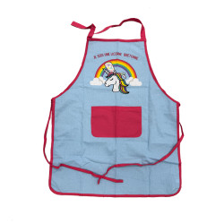 Tablier bleu licorne 70 x 90 cm