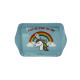 Plateau bleu licorne 14 x 21 cm