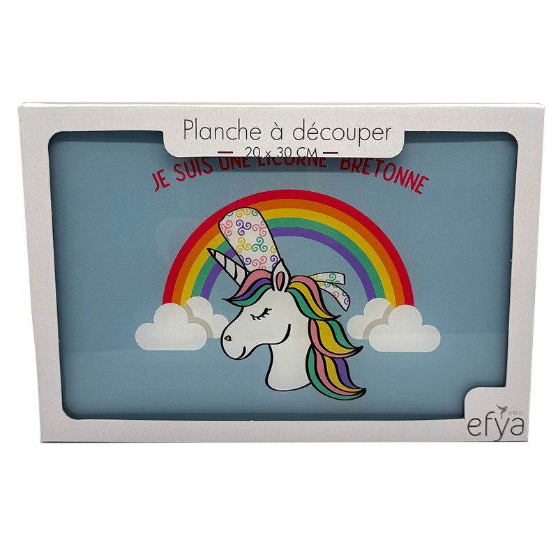 Planche à Découper En Bois Rectangulaire Licorne - Message 'Always Be Yourself' - Marque Gift Base, Neuve