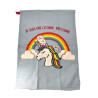 Torchon bleu licorne 45 x 60 cm