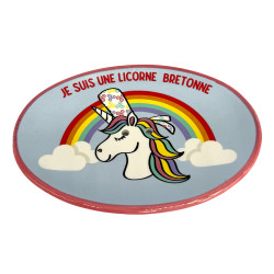 Porte savon bleu licorne