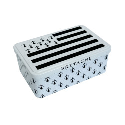 Assortiment Palets et Galettes Nature - Boîte métal drapeau breton