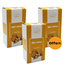 2 boites de Mini sablés vanille 200g + 1 offerte