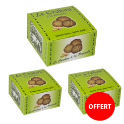 2 boîtes de crakou pistache achetés, la 3 ème OFFERTE