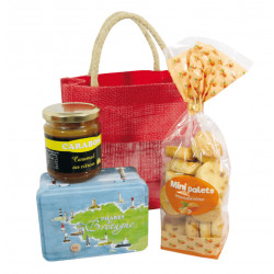 Coffret garni Le Sac gourmand du Père Noel